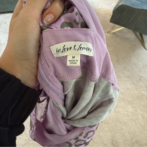 For Love & Lemons June Mini Dress in Purple Size M - Picture 3 of 5